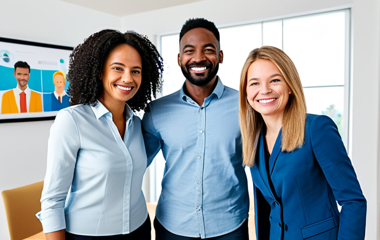 리모트 근무 환경에서의 심리적 안전 보장하기 - Virtual Team Connection**
"A diverse group of colleagues participating in a virtual team-building a...