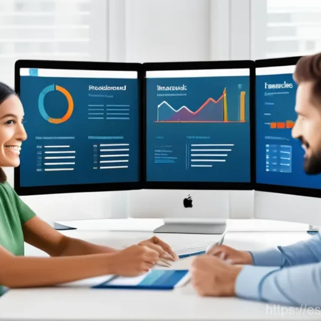 리모트 팀의 성과 기반 평가 시스템 구축 - A modern, brightly lit home office setup featuring a diverse group of four to five remote profession...